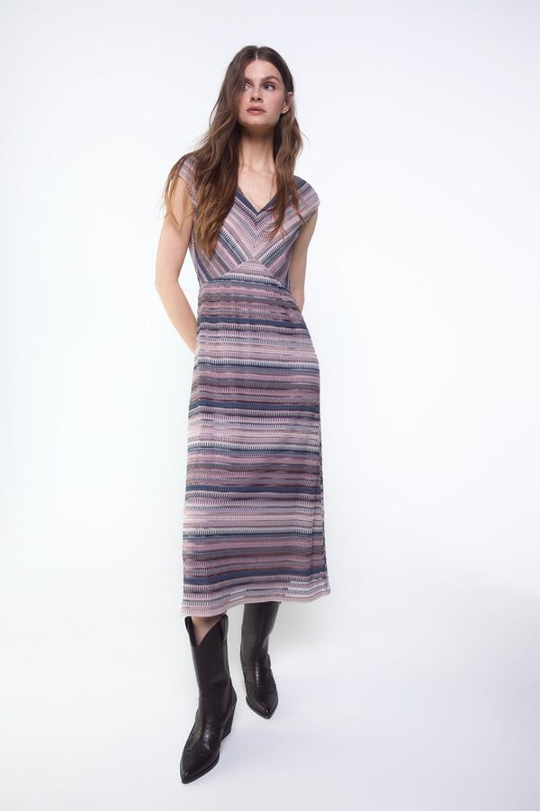 Slowlove Vestido estructura multicolor Multicolorido