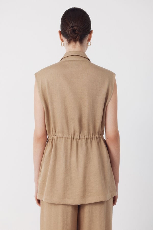 Cortefiel Rustic vest Nude