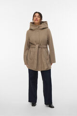 Vero Moda Curve Sobretudo de tecido com capuz Curve Castanho