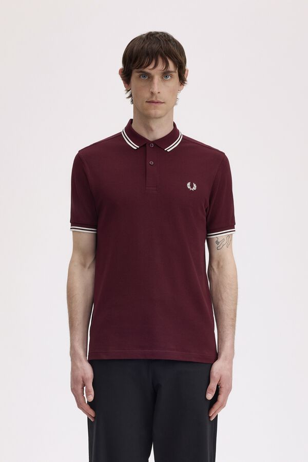 Fred Perry Fred Perry two-tone polo shirt Maroon