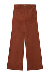 Cortefiel Pantalón de pana con bolsillos delanteros parche. Naranja