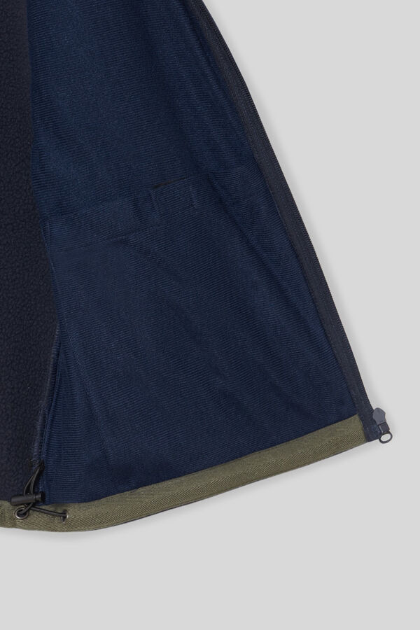 Silbon Silbon navy blue fleece gilet Navy