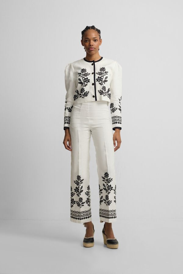 Silbon Cal&ccedil;a estampada de flores Impress&atilde;o