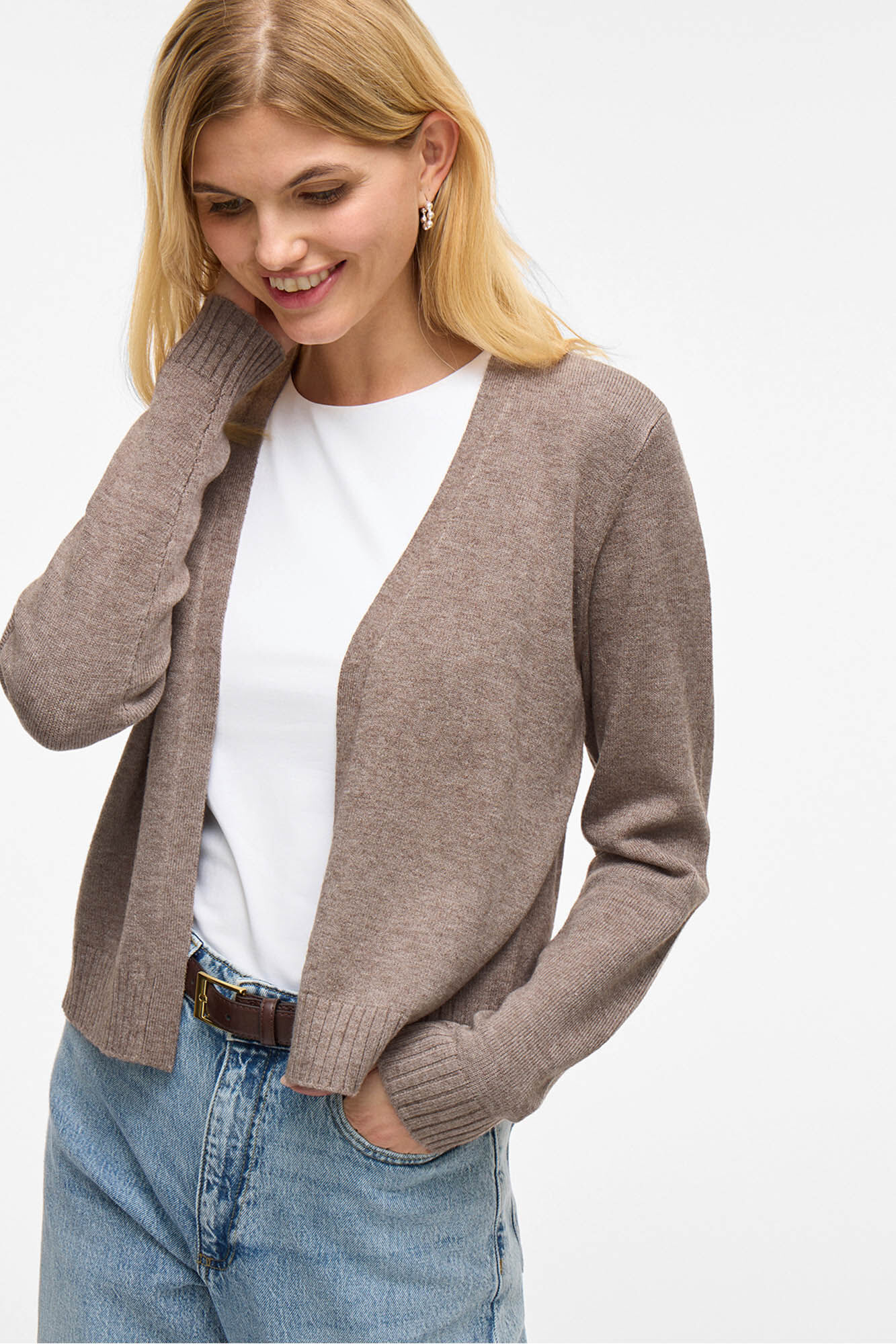 Vila C&aacute;rdigan largo de punto con viscosa