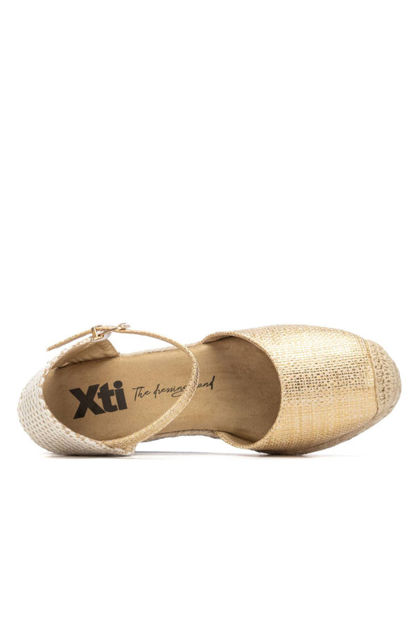 XTI Alpercata de cunha de senhora em juta Dourado