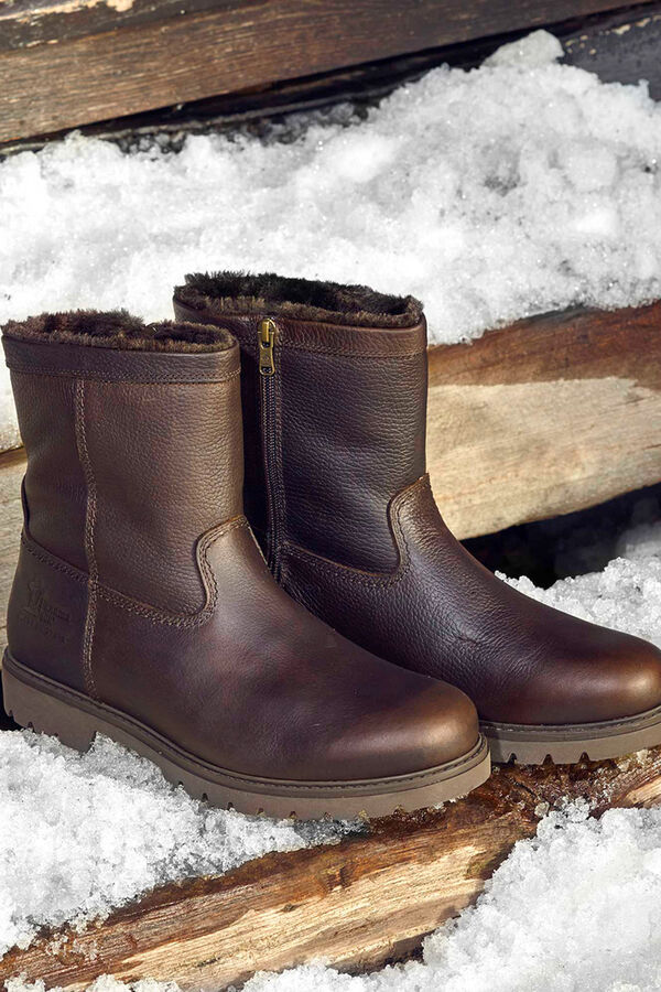 Panama Jack Bota de pele masculina Castanho