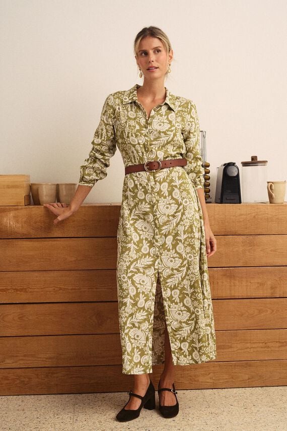 Vestido midi Olive