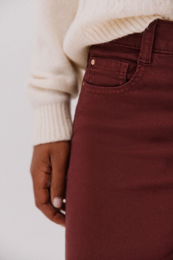 Cortefiel Pantalones sensational color Granate