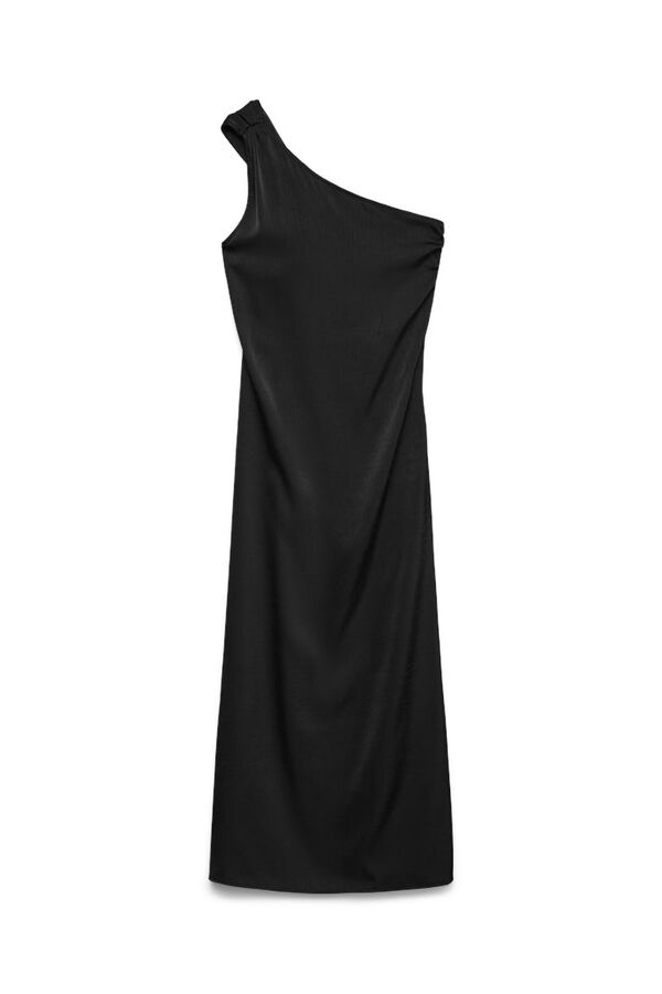 Vero Moda Vestido midi com decote assimétrico  Preto