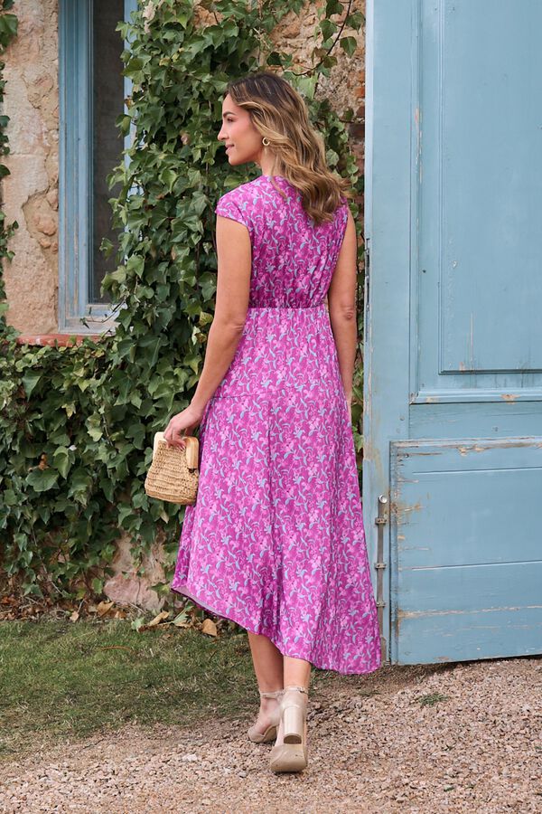 Pol&iacute;n Et Moi Vestido estampado Pen&eacute;lope Roxo