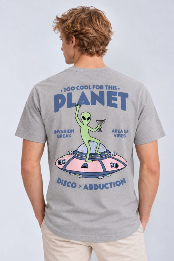 Cloking T-shirt Lavada Escuro Fitting Room Cinzento