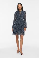 Vila Vestido curto de gaze Azul