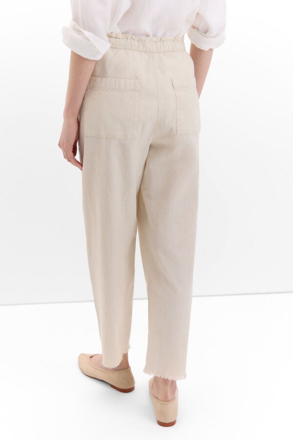 Cortefiel Soft carrot trousers Brown