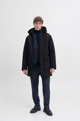 Jack & Jones Parka cl&aacute;ssica com capuz Preto