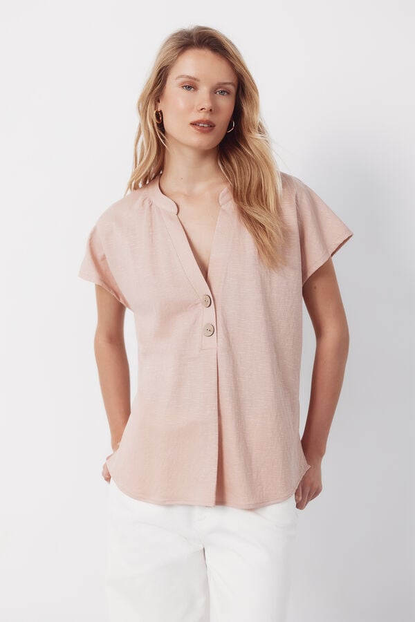 Cortefiel Comfortable blouse Pink