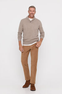 Cortefiel Corduroy 5-pocket trousers Brown