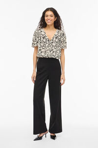 Vila Blusa de manga curta em viscose