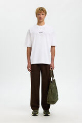 Selected Camiseta com logo de T-shirt de manga curta   Branco