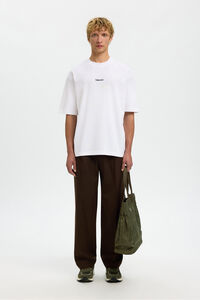 Selected Camiseta com logo de T-shirt de manga curta  