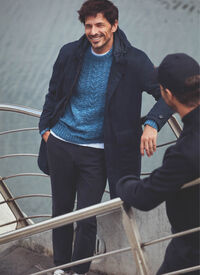Cortefiel Cable knit jumper Blue