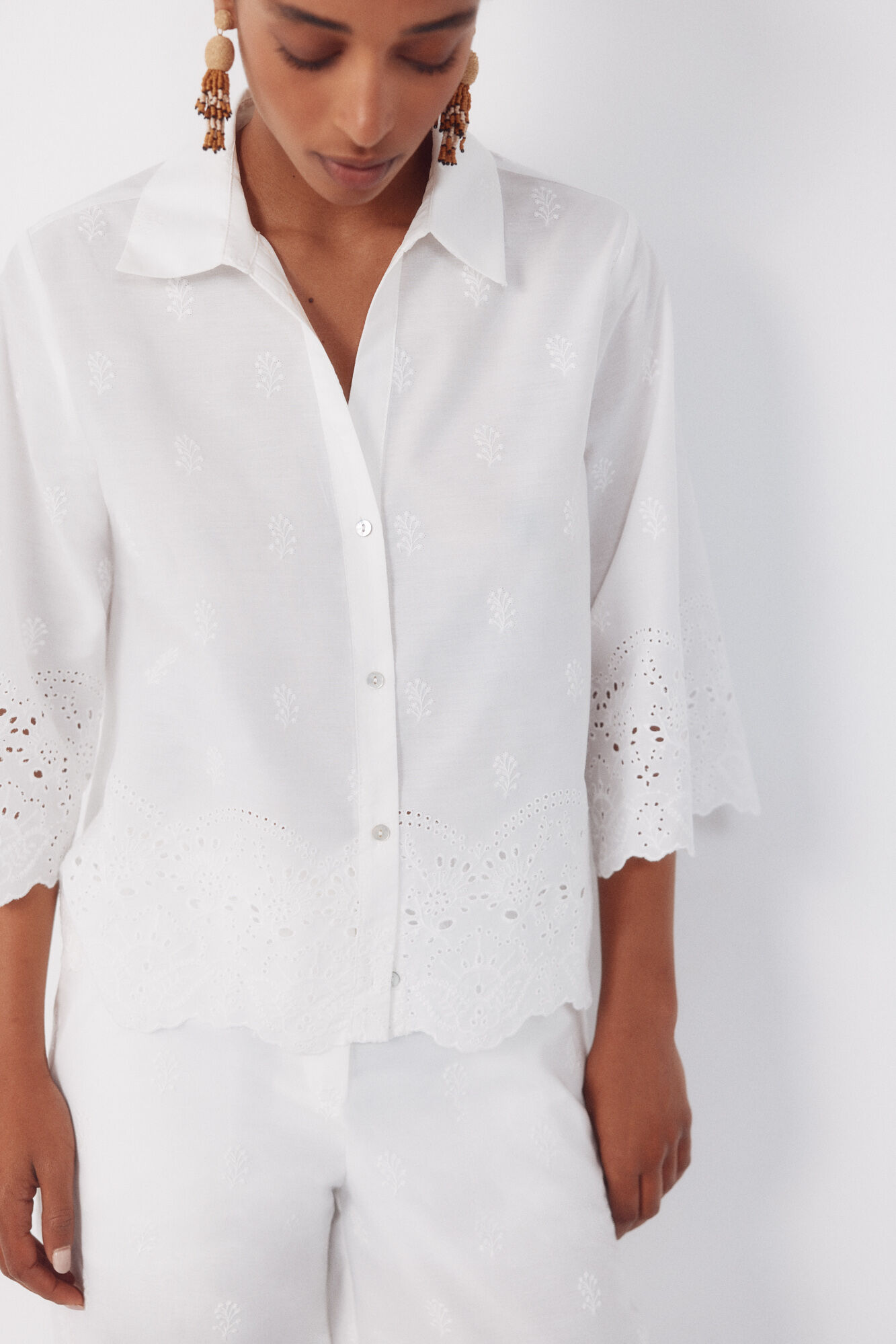 Cortefiel Embroidered shirt