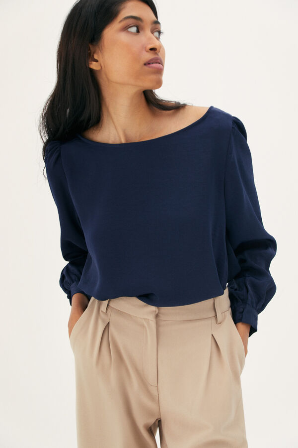 Cortefiel Reversible blouse Printed blue
