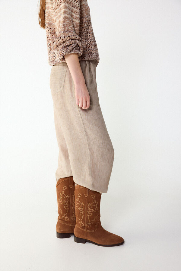 Slowlove Pantal&oacute;n flu&iacute;do &iacute;ndigo Nude