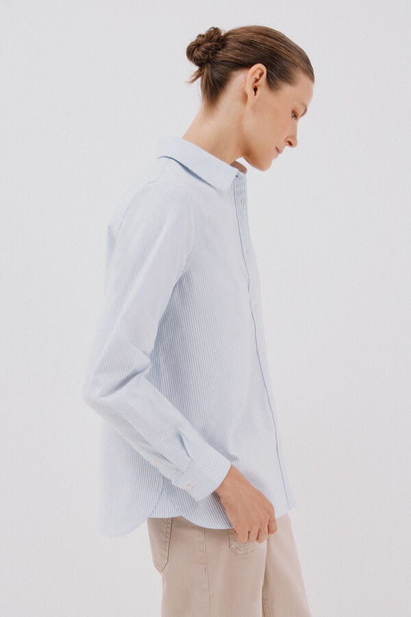 Cortefiel Camisa oxford Estampado azul