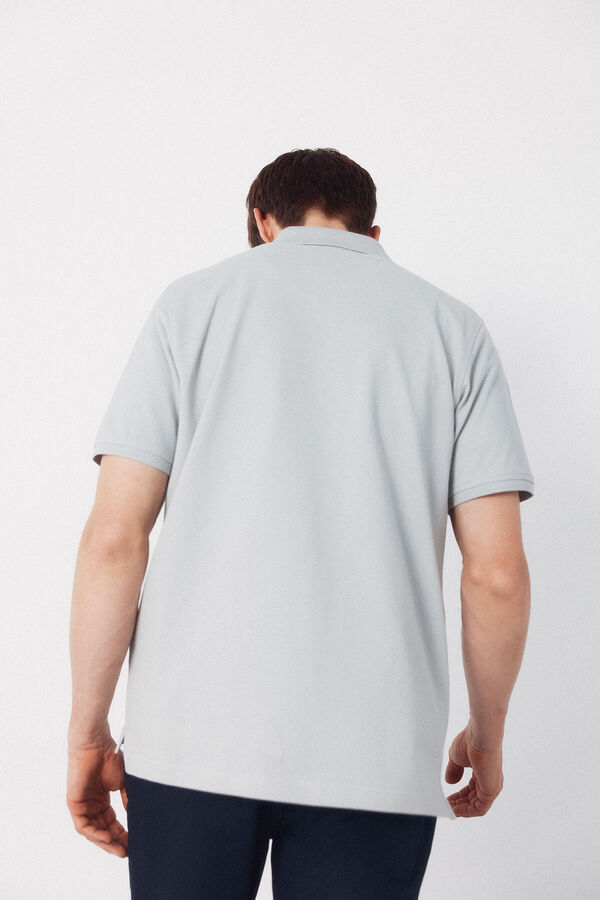 Cortefiel Piqu&eacute; basic polo shirt Blue