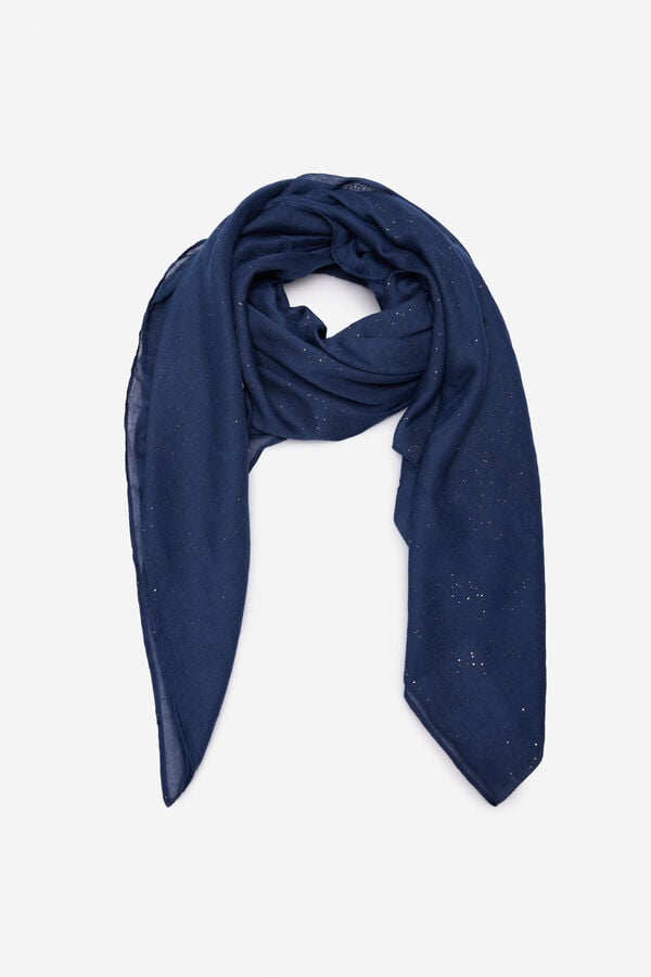 Cortefiel Lurex scarf Blue