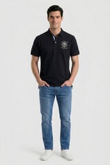 Valecuatro Polo semibordado United Preto