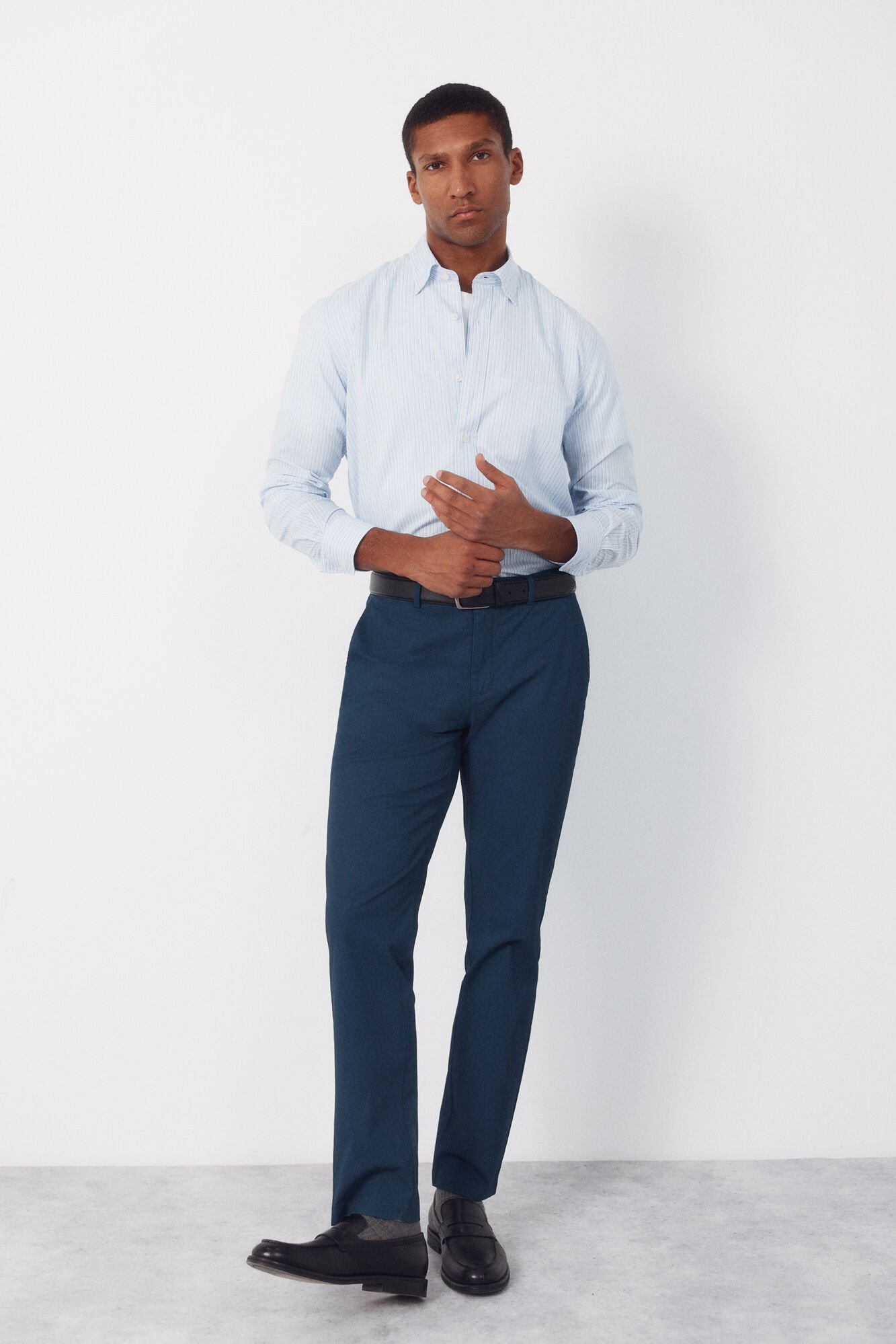 Cortefiel Regular microprint chinos trousers