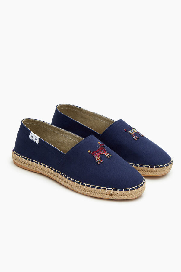 Williot Ethnic Doggy Espadrille Navy
