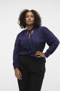 Cortefiel Plus size pleated top Blue