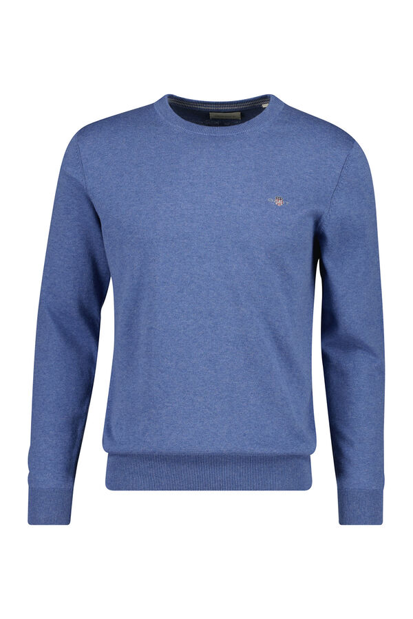Gant Camisola cl&aacute;ssica em algod&atilde;o Azul