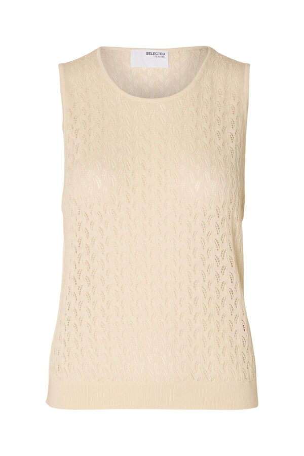 Cortefiel Lightweight sleeveless top made with organic cotton. Grey