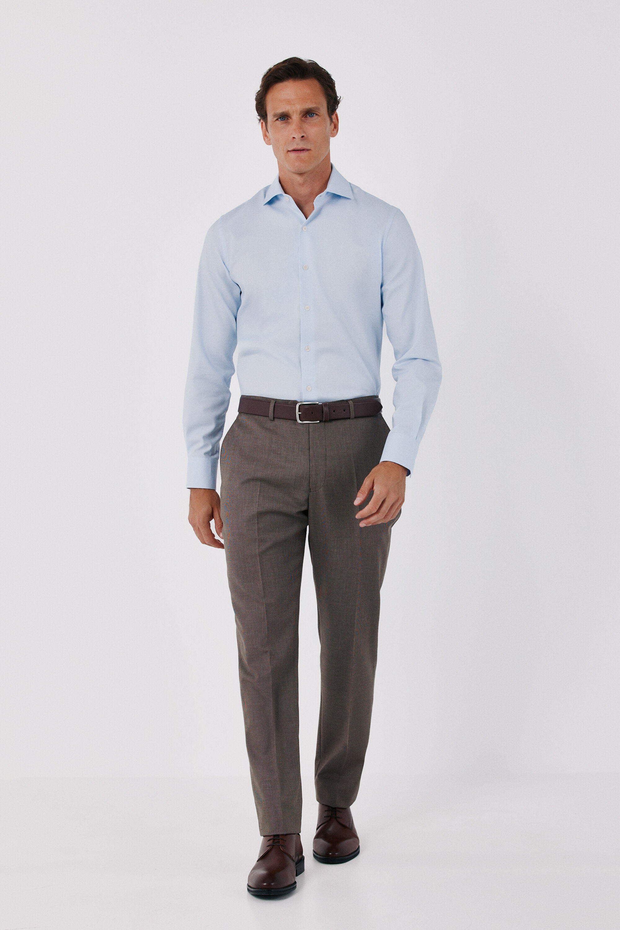 Cortefiel Camisa de vestir otomano slim fit f&aacute;cil de passar a ferro