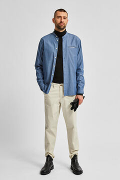 Cortefiel Organic mandarin shirt Blue&nbsp;jeans