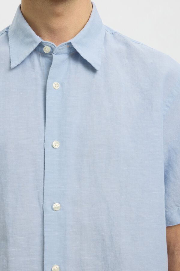 Selected Camisa de manga curta Azul