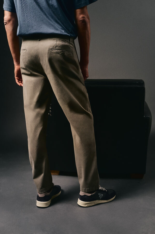 OOTO Calças chino slim Verde