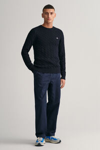 Gant Camisola de algodão com gola redonda