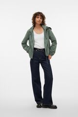 Vero Moda Parka curta com fecho-&eacute;clair oculto Verde