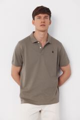 Cortefiel Polo b&aacute;sico piqu&eacute; Kaki