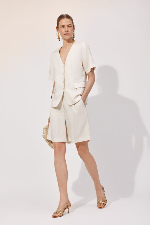 Cortefiel Bermuda shorts shorts Ivory