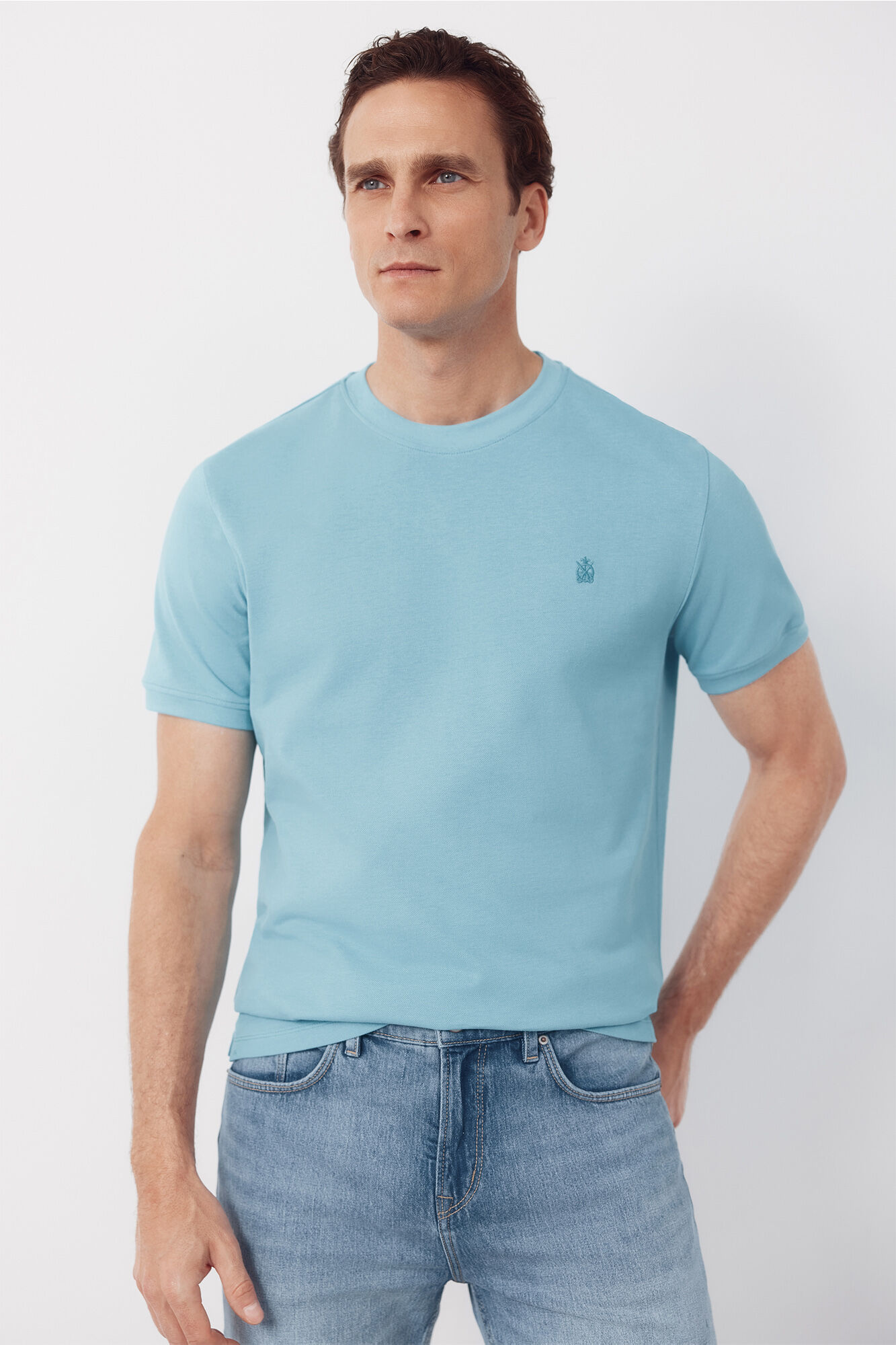 Cortefiel Camiseta b&aacute;sica piqu&eacute;