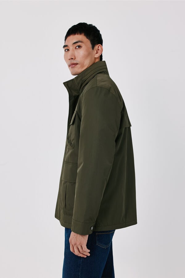 Cortefiel Field jacket with 3 pockets Kaki