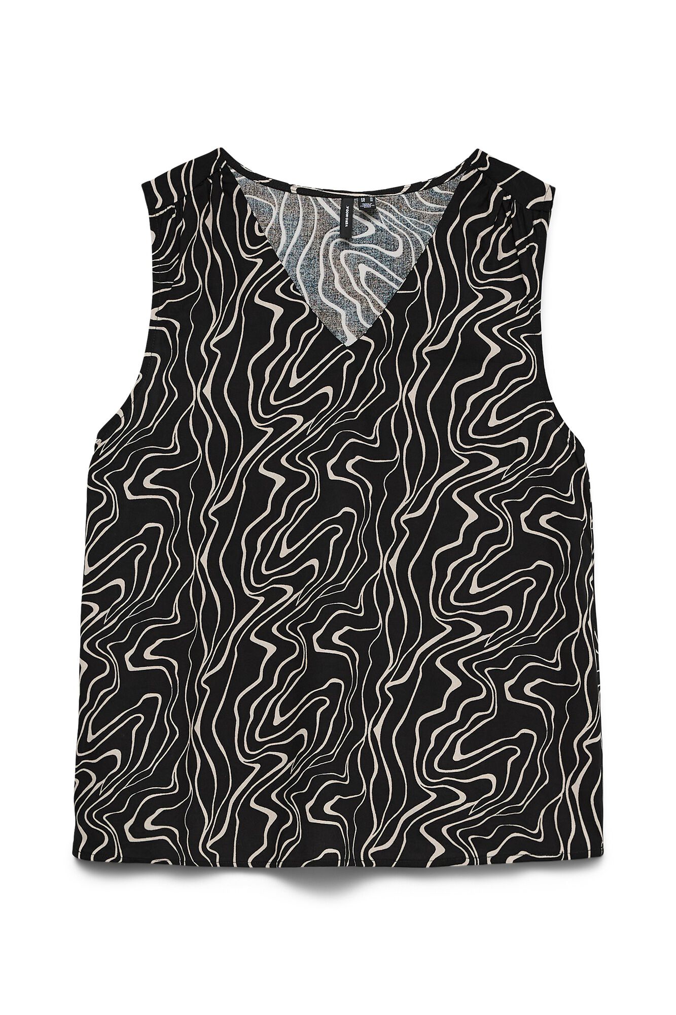 Vero Moda Top manga sisa y cuello pico