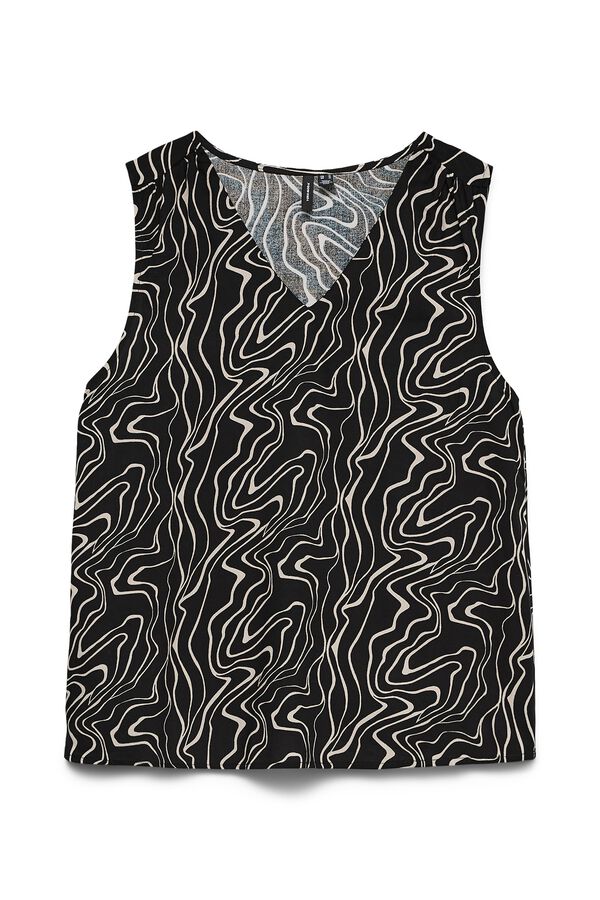 Vero Moda Top sem mangas e gola em bico Multicolorido