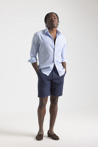 Cortefiel Micro-checked Bermuda shorts Blue