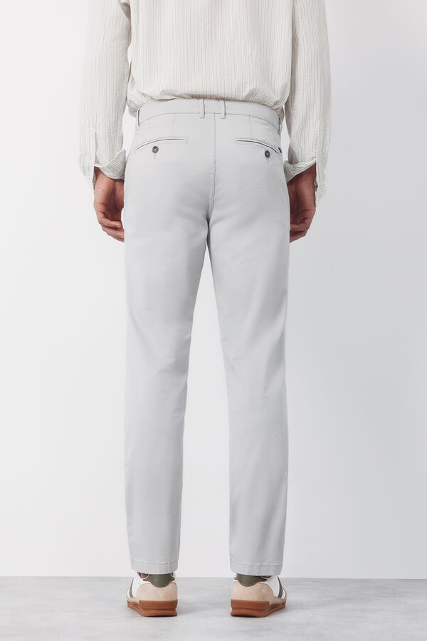 Cortefiel Slim fit chinos Grey